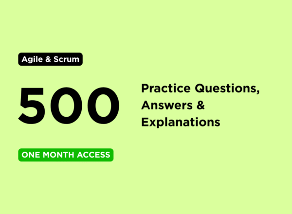 Question Bank on Agile Scrum - 500 Mock Questions (1 month access)